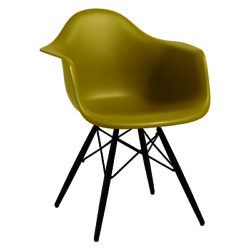 Vitra Eames DAW 43cm Armchair Mustard / Black Maple